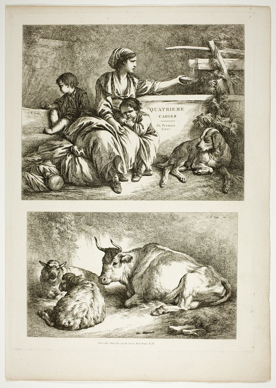 Devatenáctá z 38 z Oeuvres de J. B. Huet od Jean Baptiste Huet