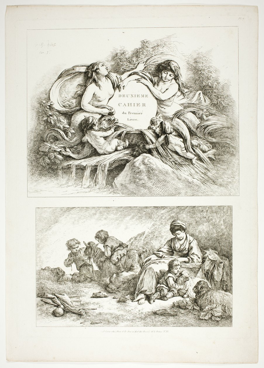 Deska sedm z 38, z Oeuvres de J. B. Huet od Jean Baptiste Huet