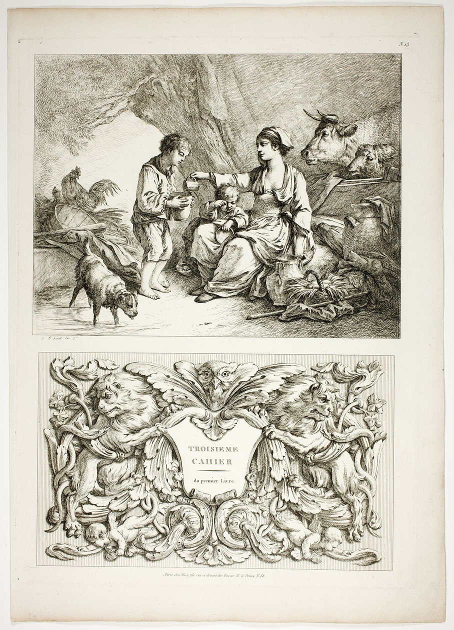 Deska 13 z 38 od Oeuvres de J. B. Huet od Jean Baptiste Huet
