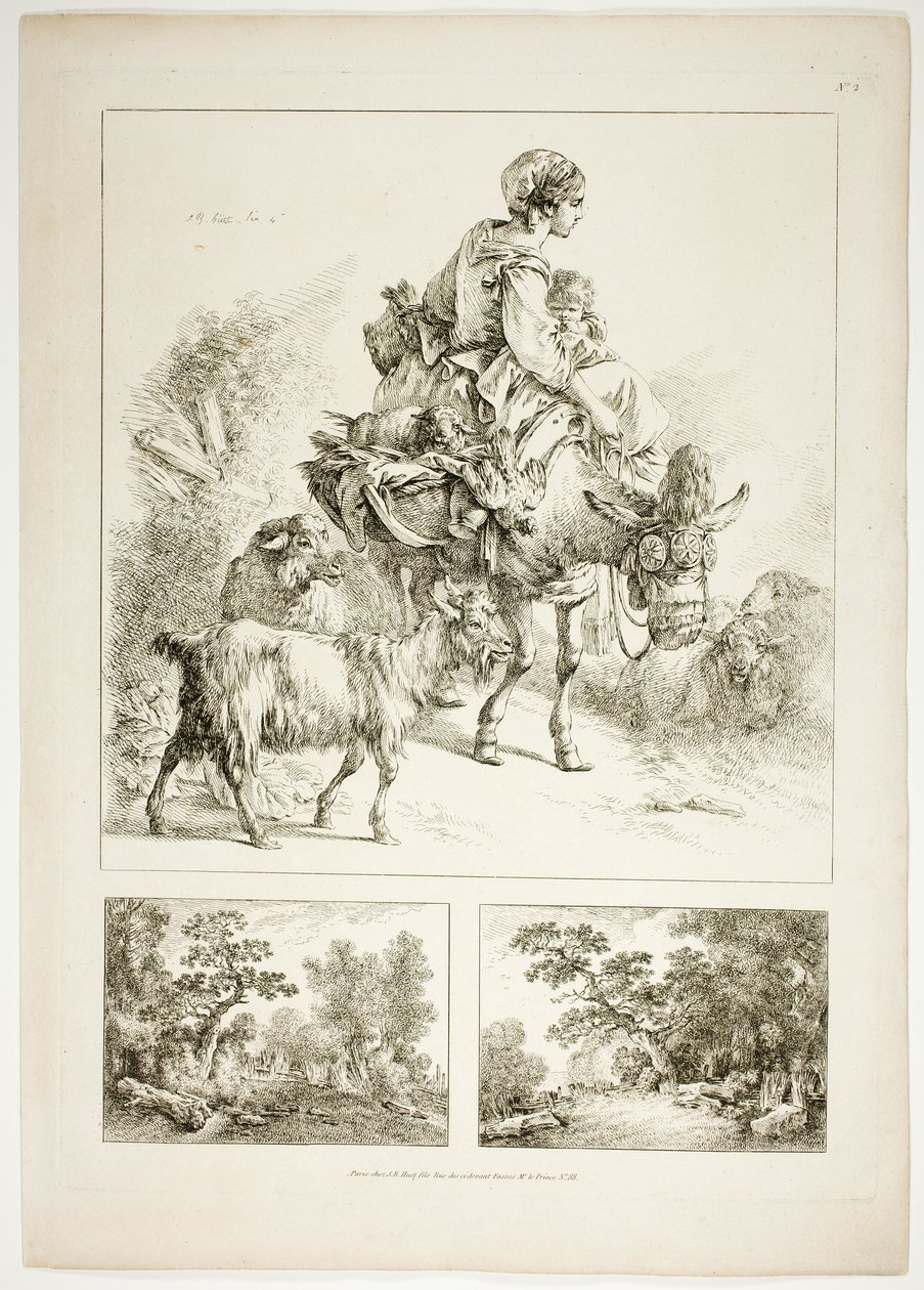 Deska 2 z 38 od Oeuvres de J. B. Huet od Jean Baptiste Huet