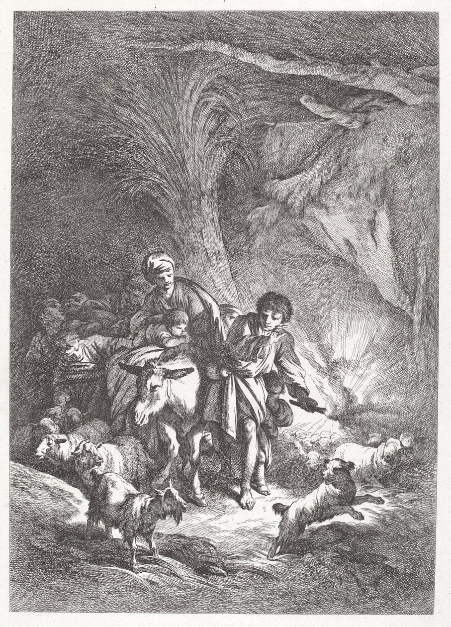 Útěk do Egypta od Jean Baptiste Huet