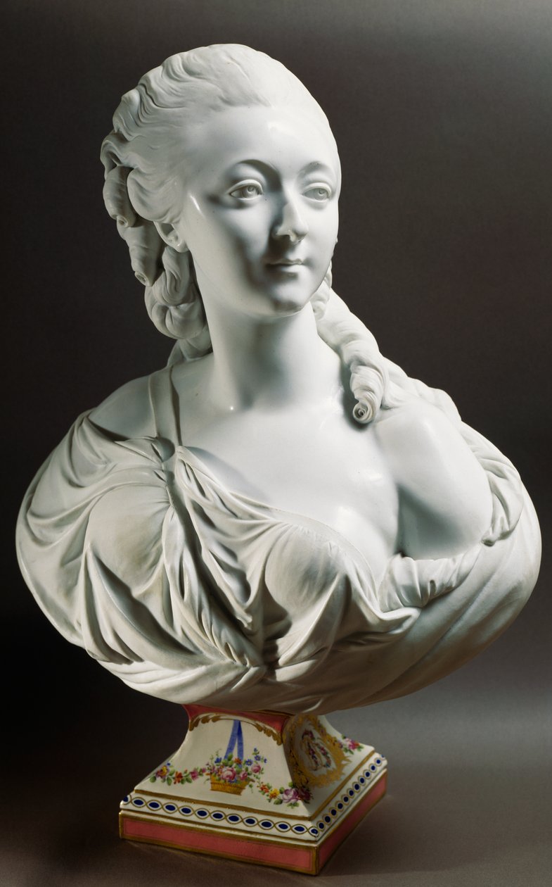 Busta Marie-Jeanne Becu, hraběnky Du Barry (1743-1793) od Jean Baptiste II Lemoyne