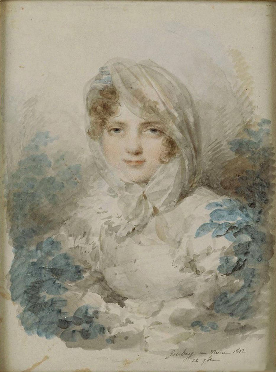 Portrait of Ekaterina Pavlovna Bagration 1783-1857, née Skavronska od Jean Baptiste Isabey