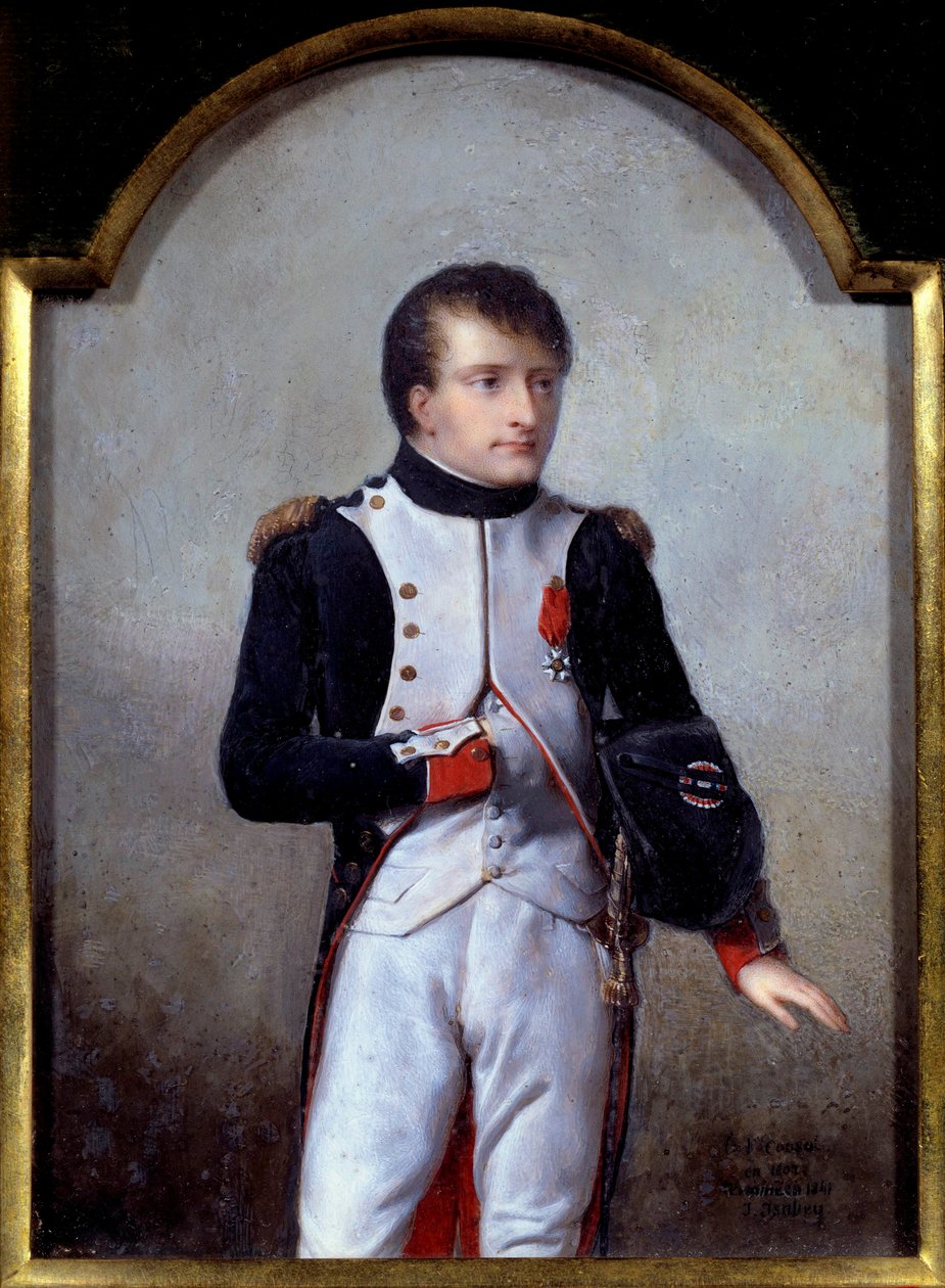 Portrét Napoleona Bonaparte (1769-1821), první konzul v roce 1802 Obraz Jean Baptiste Isabey (1767-1855) 1841, olej na slonovině od Jean Baptiste Isabey