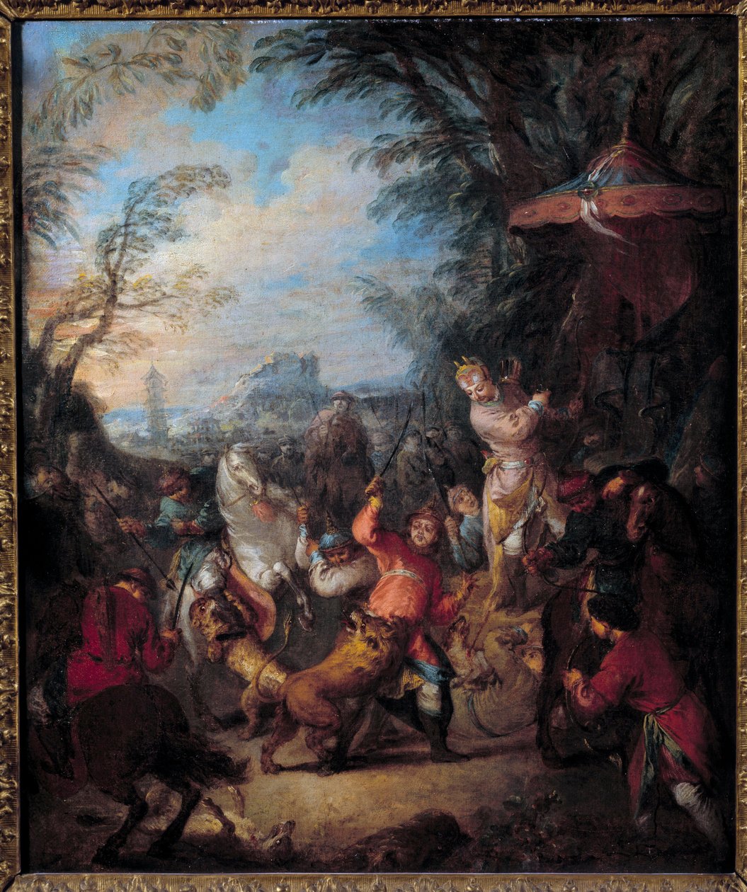 Čínský lovecký obraz od Jean Baptiste Pater od Jean Baptiste Joseph Pater