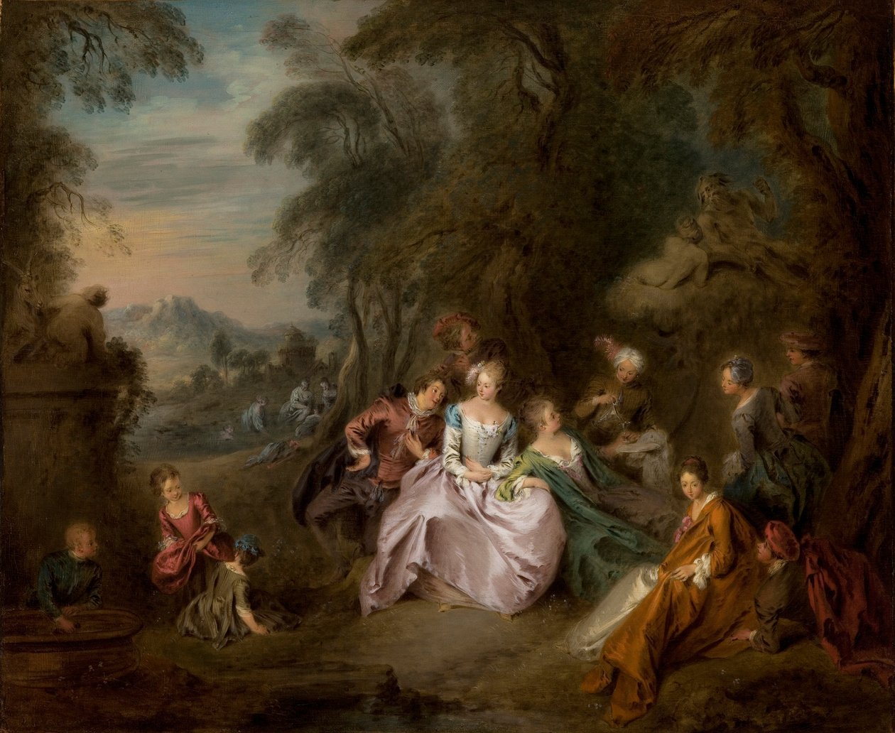 Odpočívej v parku od Jean Baptiste Joseph Pater