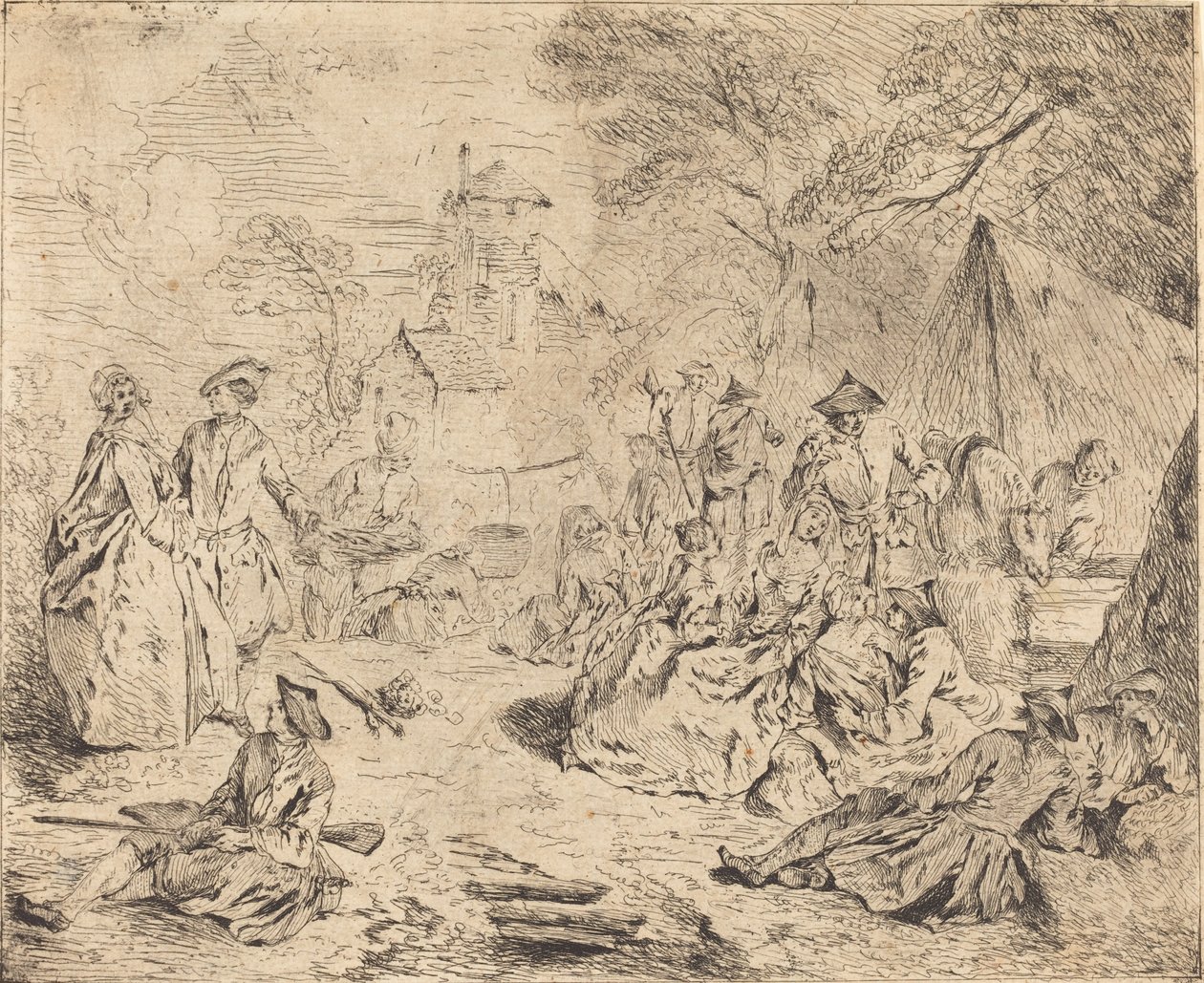 Vojska odpočívající od Jean Baptiste Joseph Pater