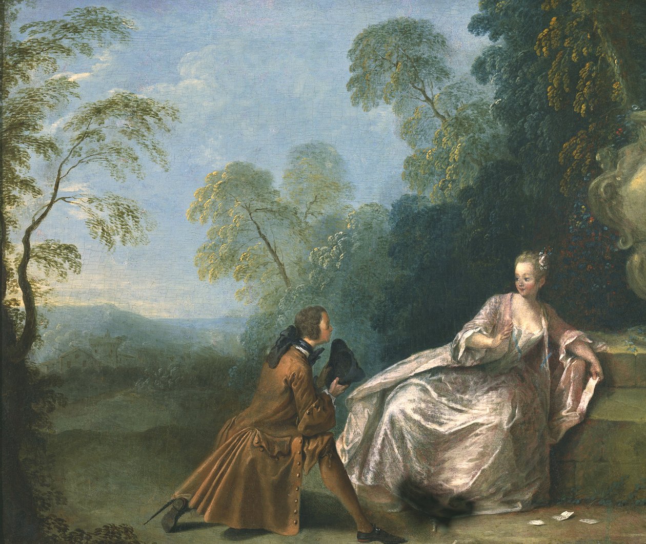 Galantní rozhovor od Jean Baptiste Joseph Pater