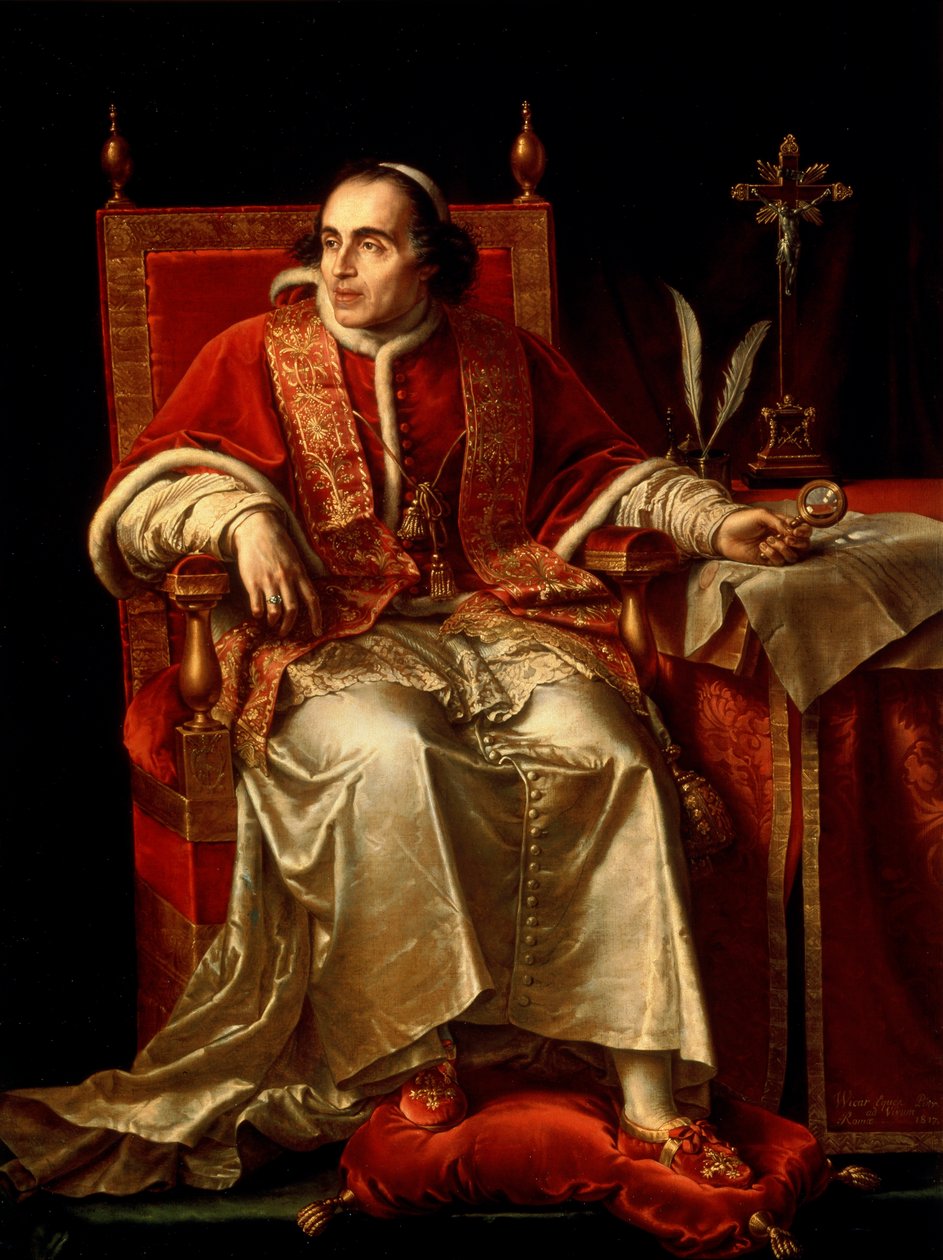 Portrét papeže Pia VII., 1817 od Jean Baptiste Joseph Wicar