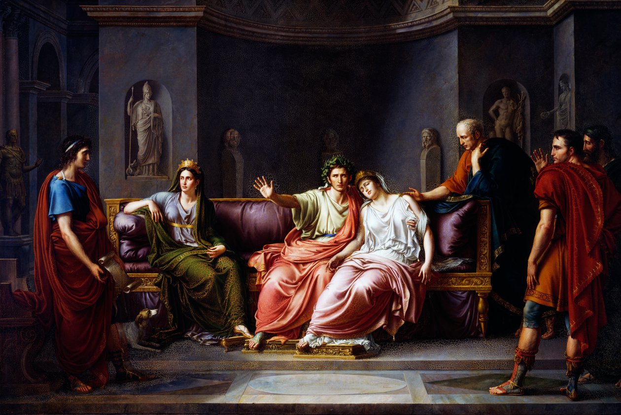 Vergilius čte šestý zpěv Aeneidy od Jean Baptiste Joseph Wicar