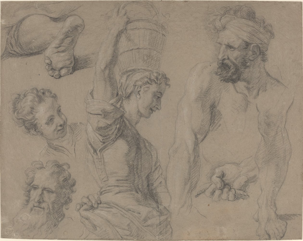 Studie na zázračný rybí tah (?) od Jean Baptiste Jouvenet