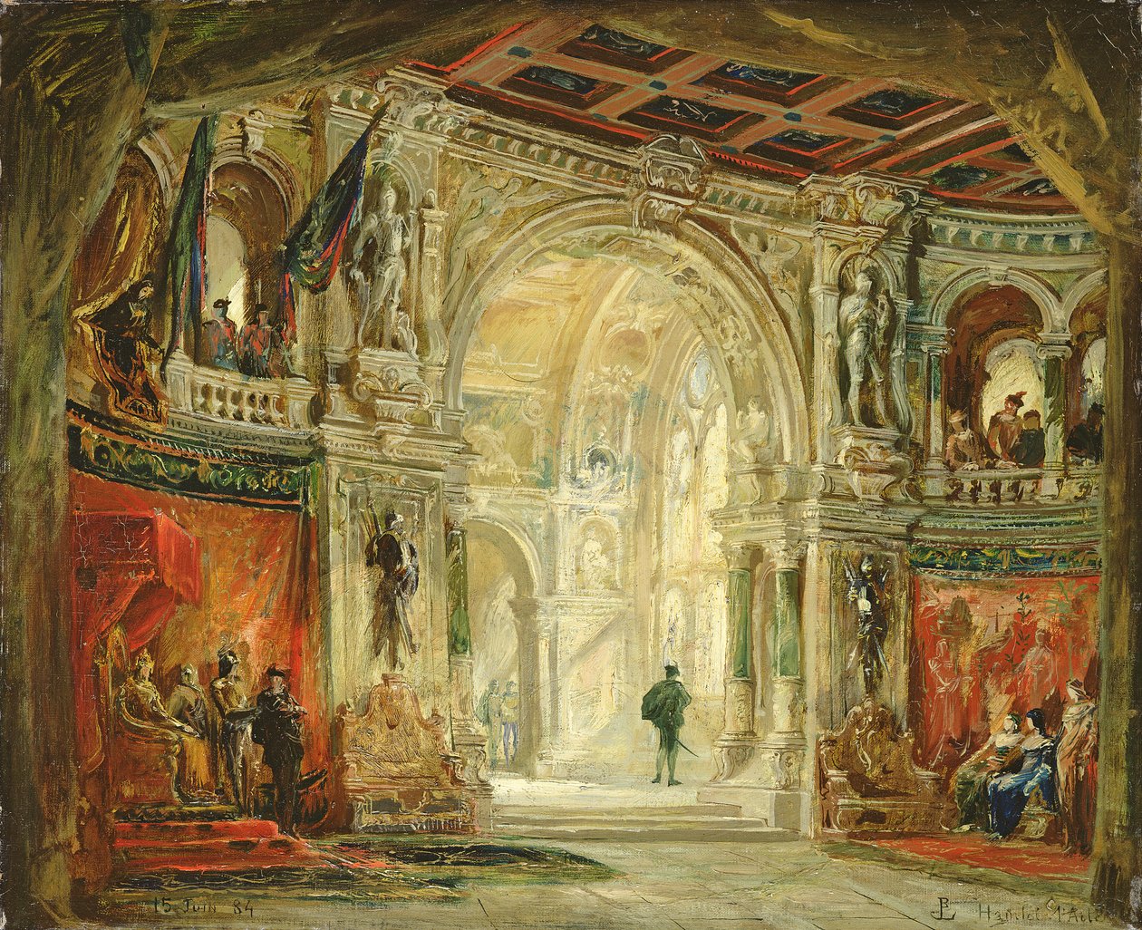 Hamlet, dějství I, 1884 od Jean Baptiste Lavastre