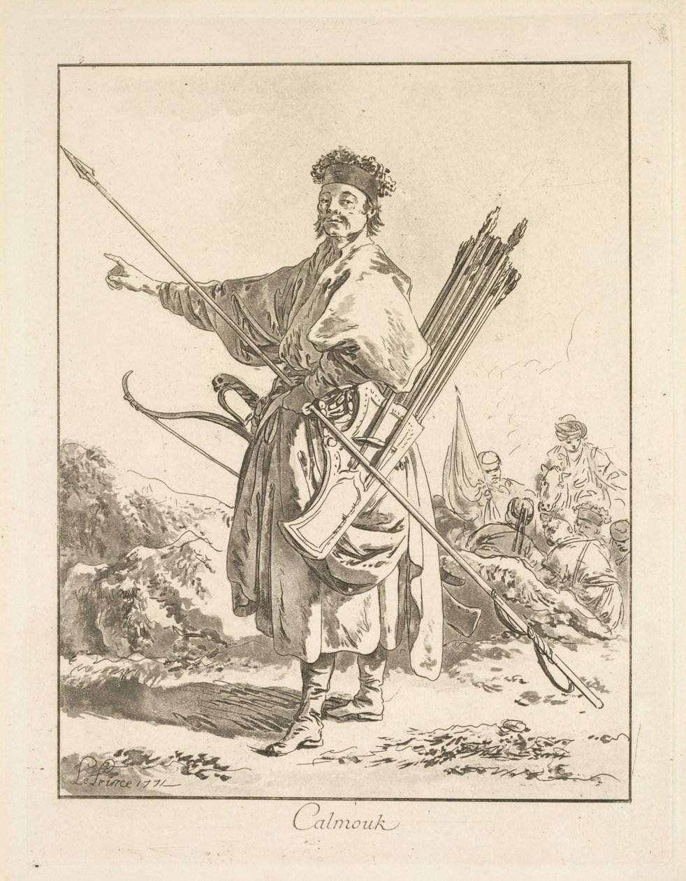 Calmouk od Jean Baptiste Le Prince