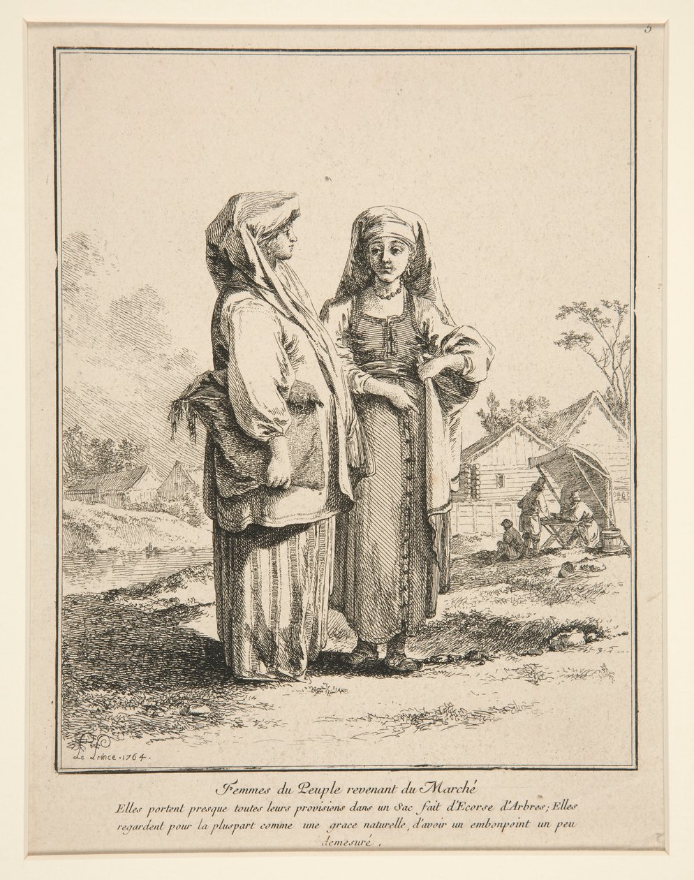 Femmes du Peuple Revenant du March? (Ženy z lidí vracejících se z trhu) od Jean Baptiste Le Prince