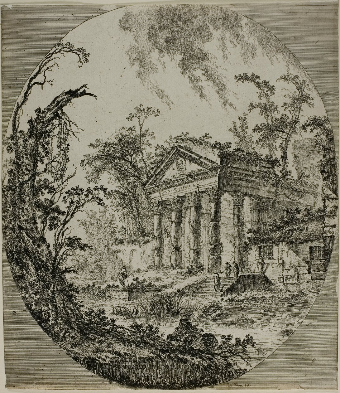 Augustův chrám od Jean Baptiste Le Prince