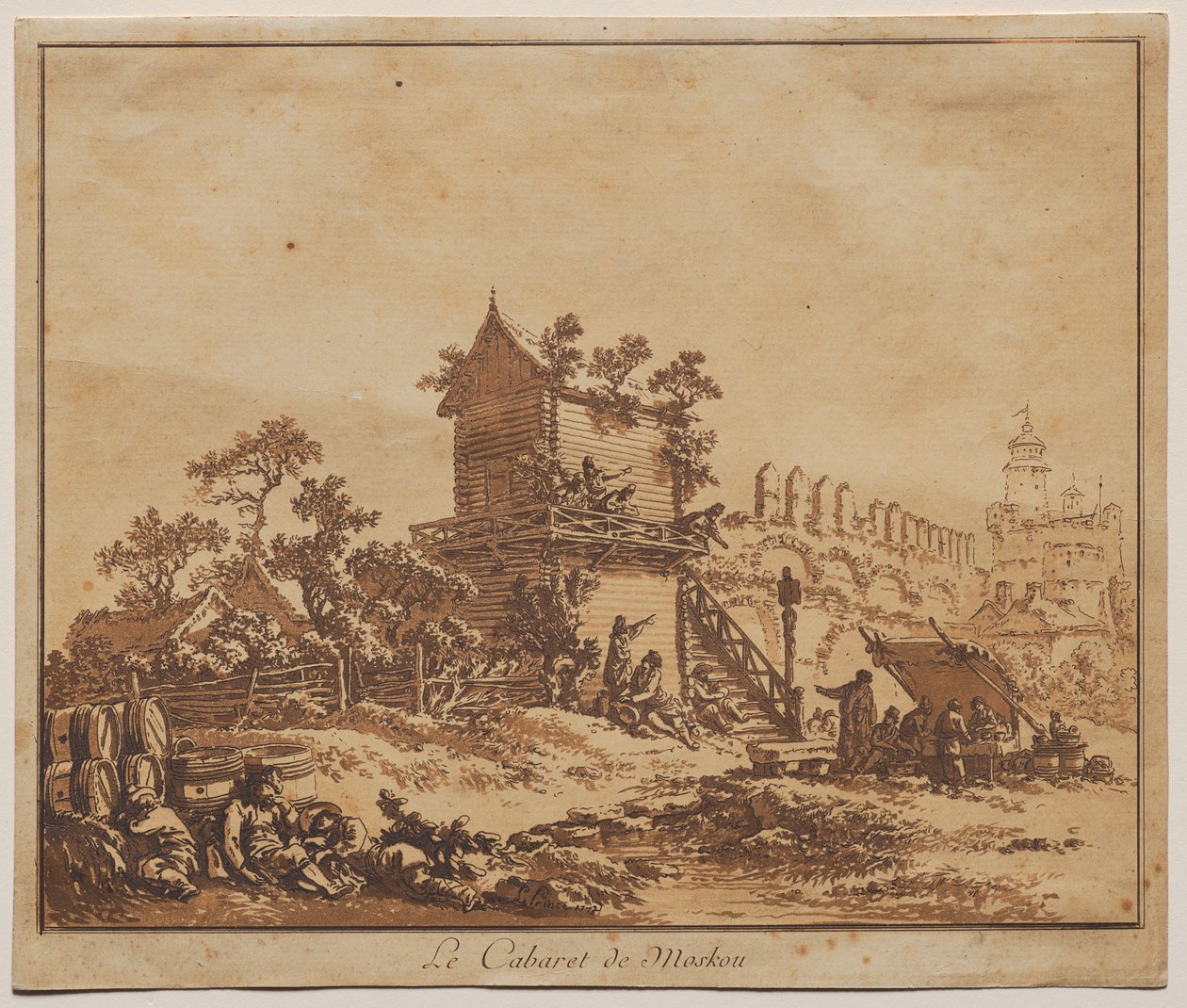 Moskevská krčma (Le Cabaret de Moscow) od Jean Baptiste Le Prince