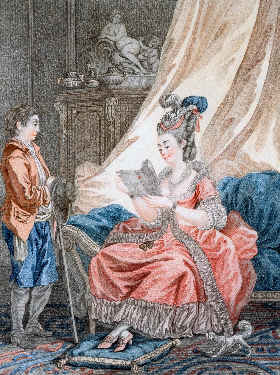 The Welcome News, ryl L. Marin, hospoda. Od Vivares, Londýn, kolem 1770-80 od Jean Baptiste Le Prince