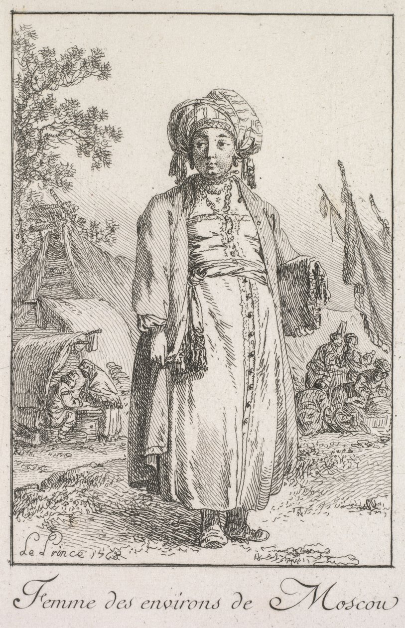 Žena z předměstí Moskvy od Jean Baptiste Le Prince