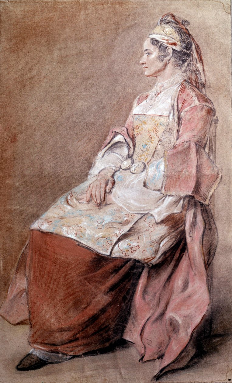 Ruský rolník čerpající krev Jean Baptiste Leprince (1734-1781) Paříž 18. století, muzeum Louvre od Jean Baptiste Leprince