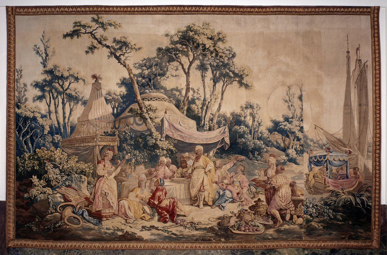 Venkovní banket, opona ruských her od Jean Baptiste Leprince