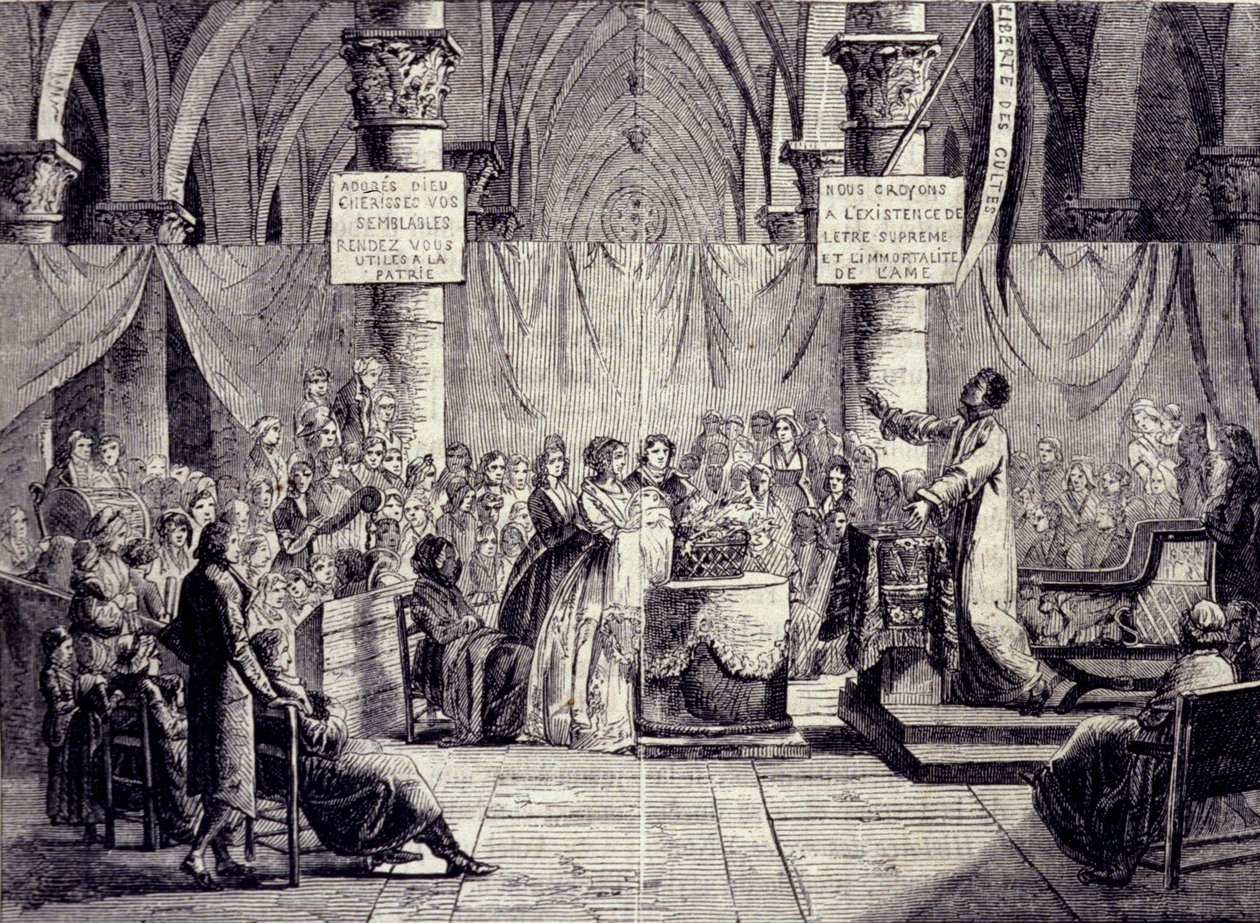 Křest členů sekty Theophilantropy mezi 1796 a 1800. od Jean Baptiste Mallet