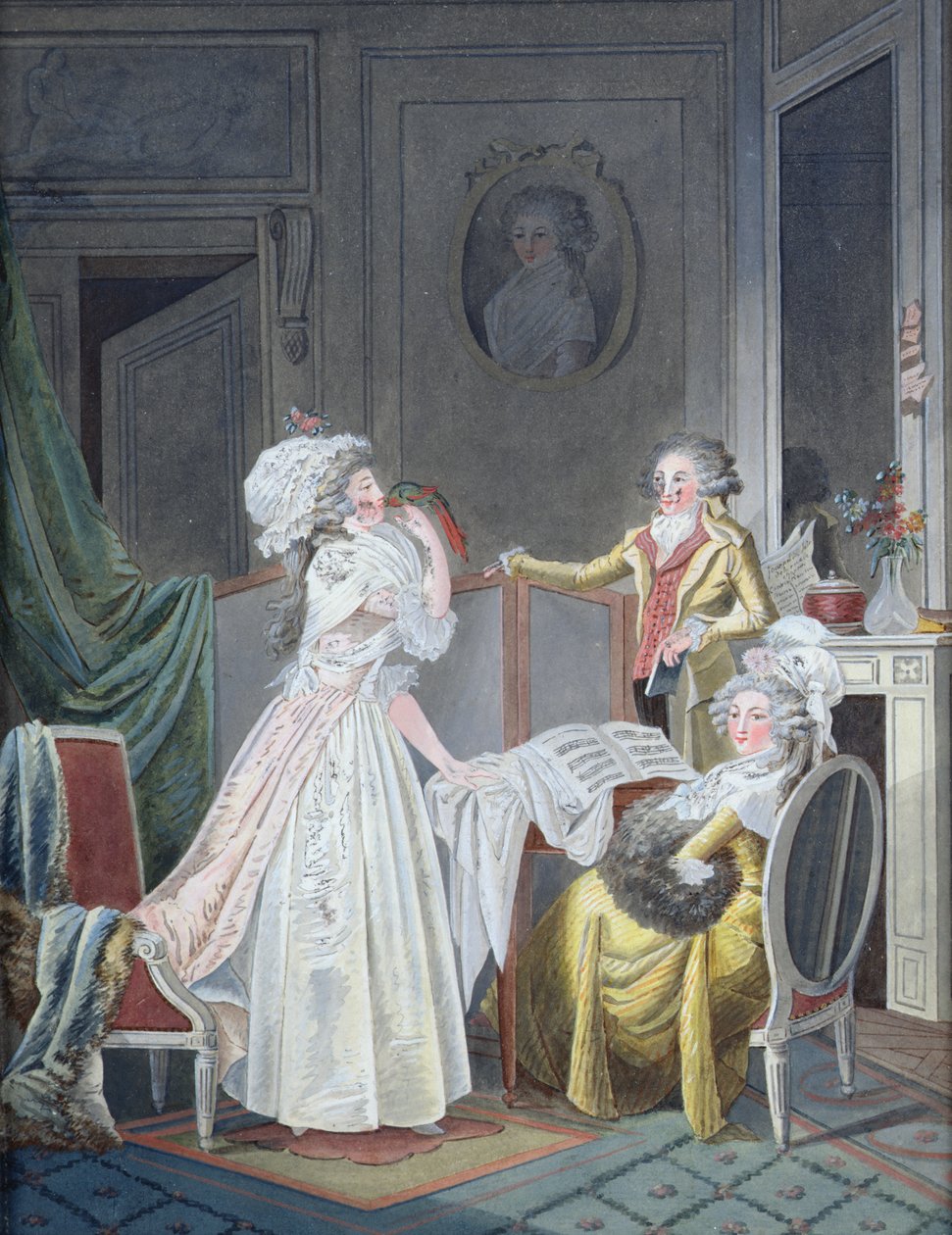 Líbání andulky od Jean Baptiste Mallet