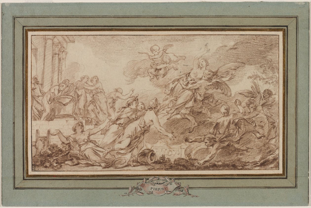 Boreas unášející Oreithyii od Jean Baptiste Marie Pierre