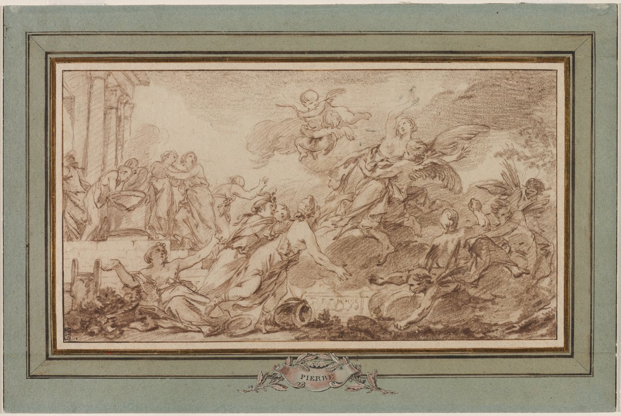 Boreas Abducting Oreithyia, c. 1755-1760. od Jean Baptiste Marie Pierre