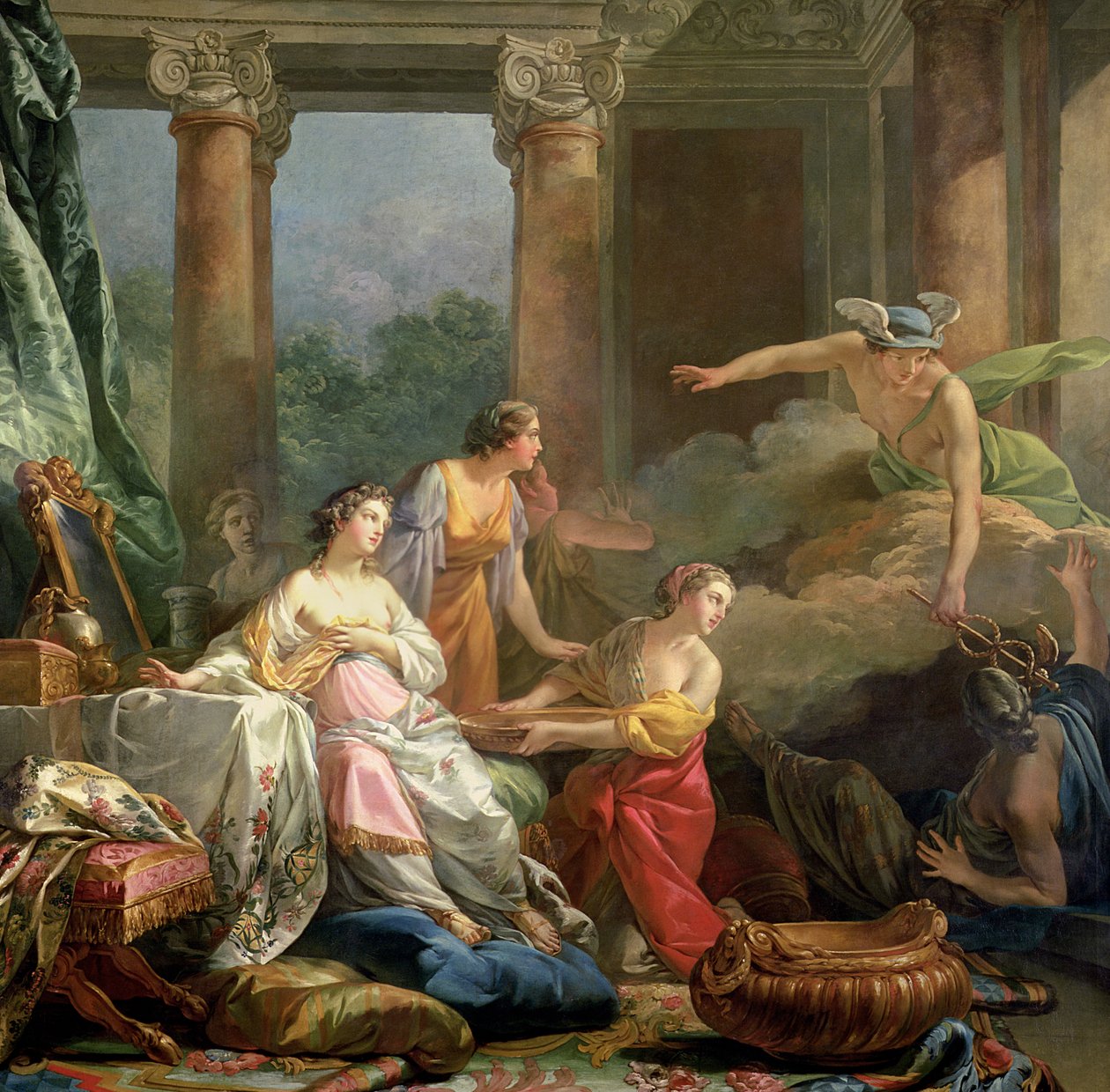 Merkur, Herse a Aglauros, 1763 od Jean Baptiste Marie Pierre