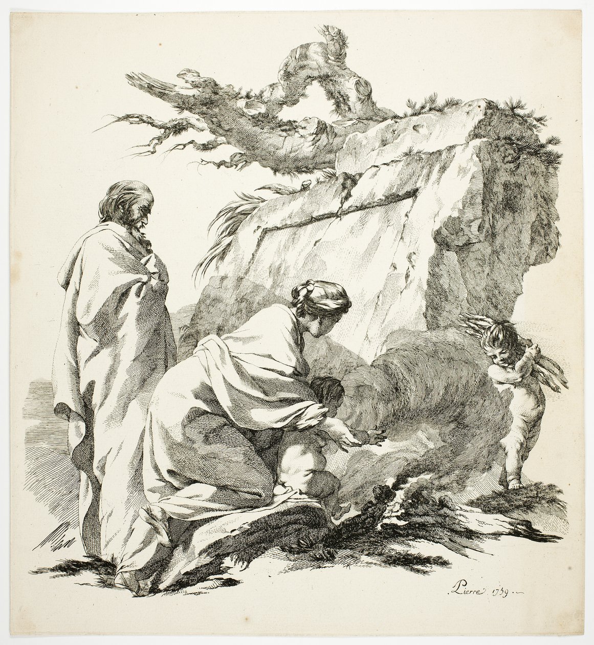 Útěk do Egypta od Jean Baptiste Marie Pierre