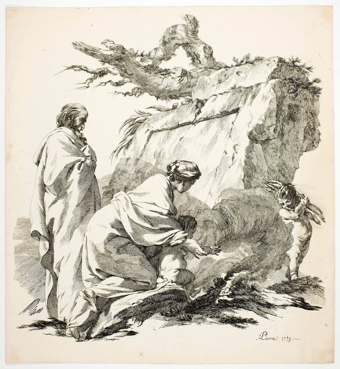 Útěk do Egypta od Jean Baptiste Marie Pierre