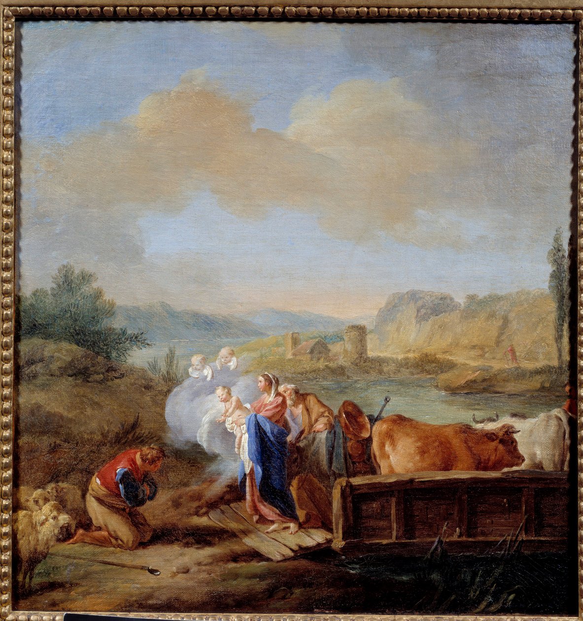 Let v Egyptě Obraz Jean Baptiste Pierre (1713-1789) Slunce 18. století. 047x0,45 m Rouen, Musee des Beaux Arts od Jean Baptiste Marie Pierre