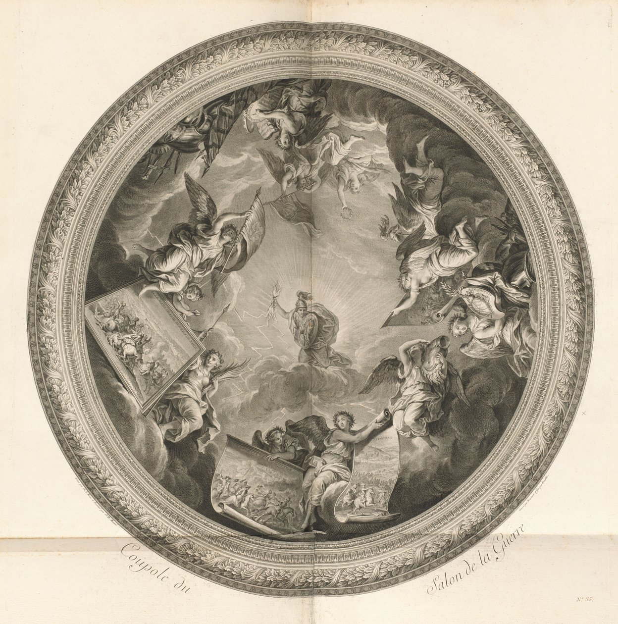 Cupola of the Salon de la Guerre (Kupola of the Salon of War) [pl. 35] od Jean Baptiste Masse