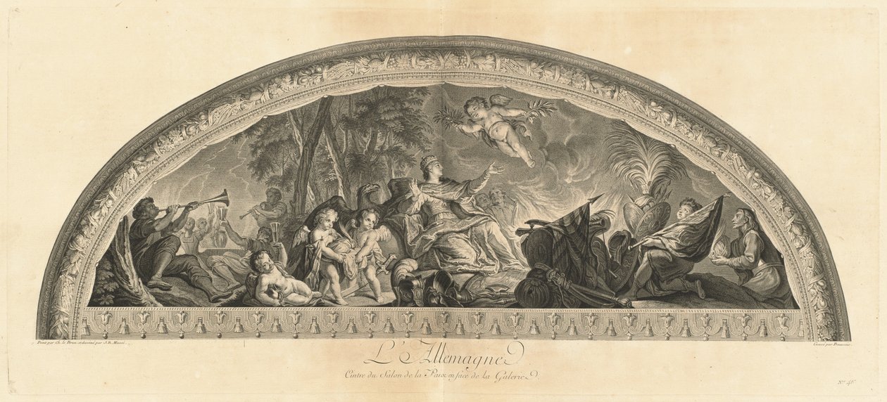 Německo, Centrum Salonu míru naproti galerii (Německo, Centrum Salonu míru naproti galerii) [pl. 46] od Jean Baptiste Masse