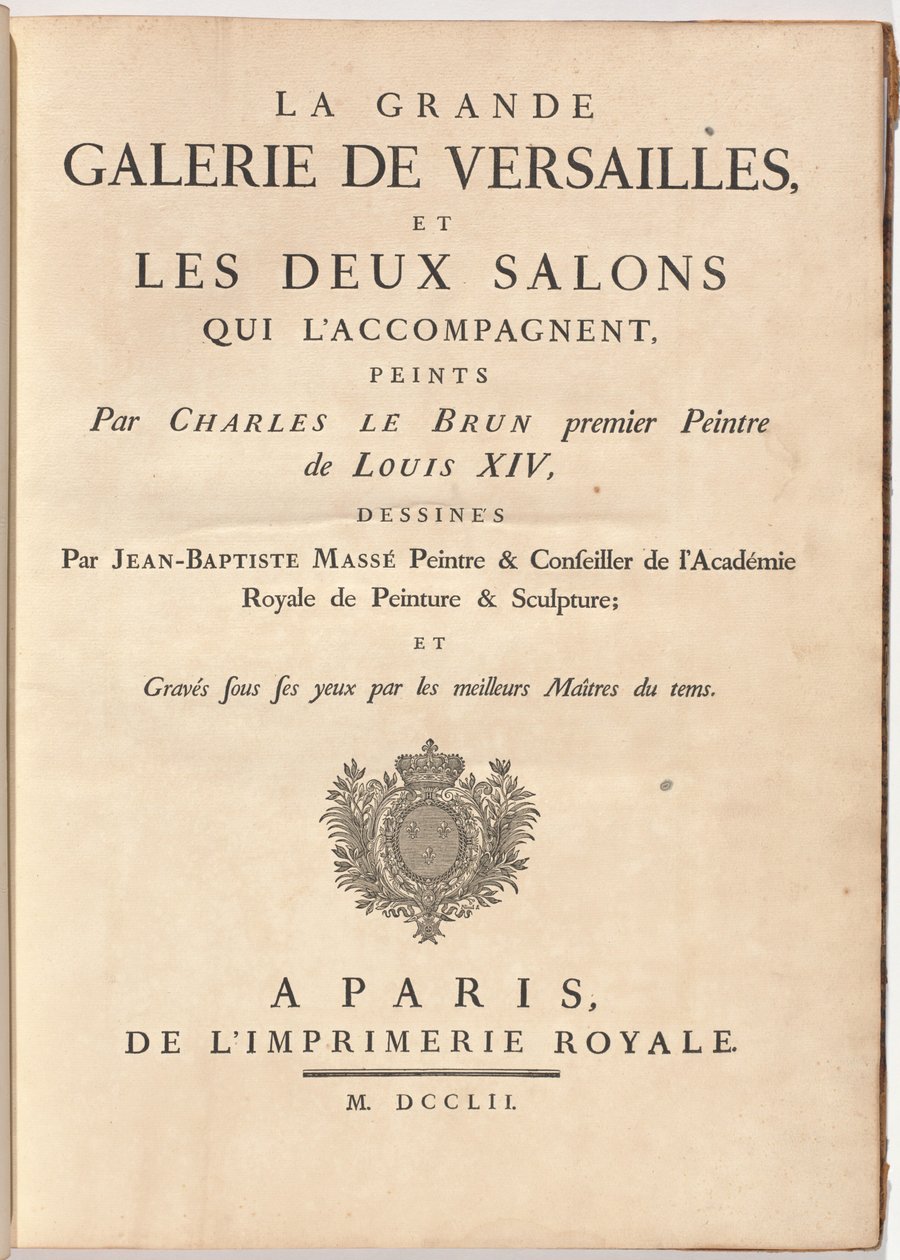 Velká galerie ve Versailles a dva doprovodné salony (Velká galerie ve Versailles a dva doprovodné salony) od Jean Baptiste Masse