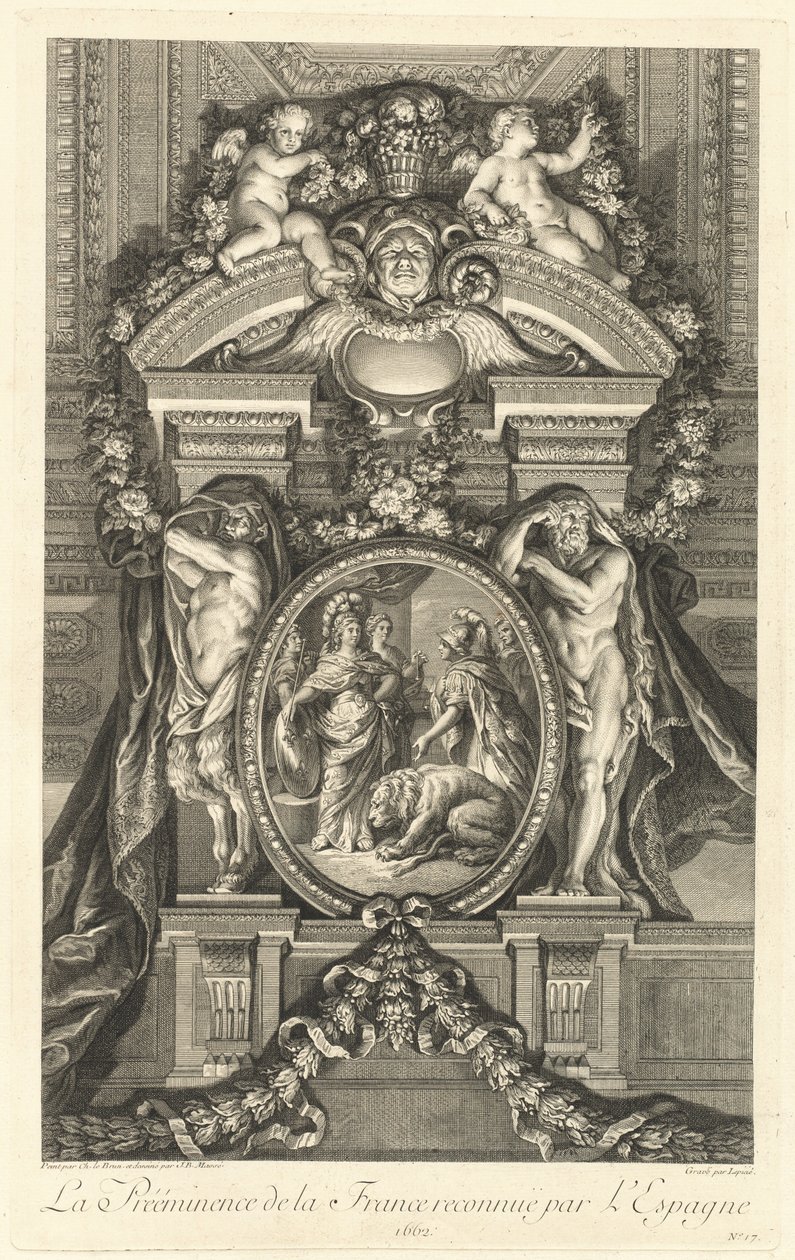 Převaha Francie uznaná Španělskem 1662 [pl. 17] od Jean Baptiste Masse
