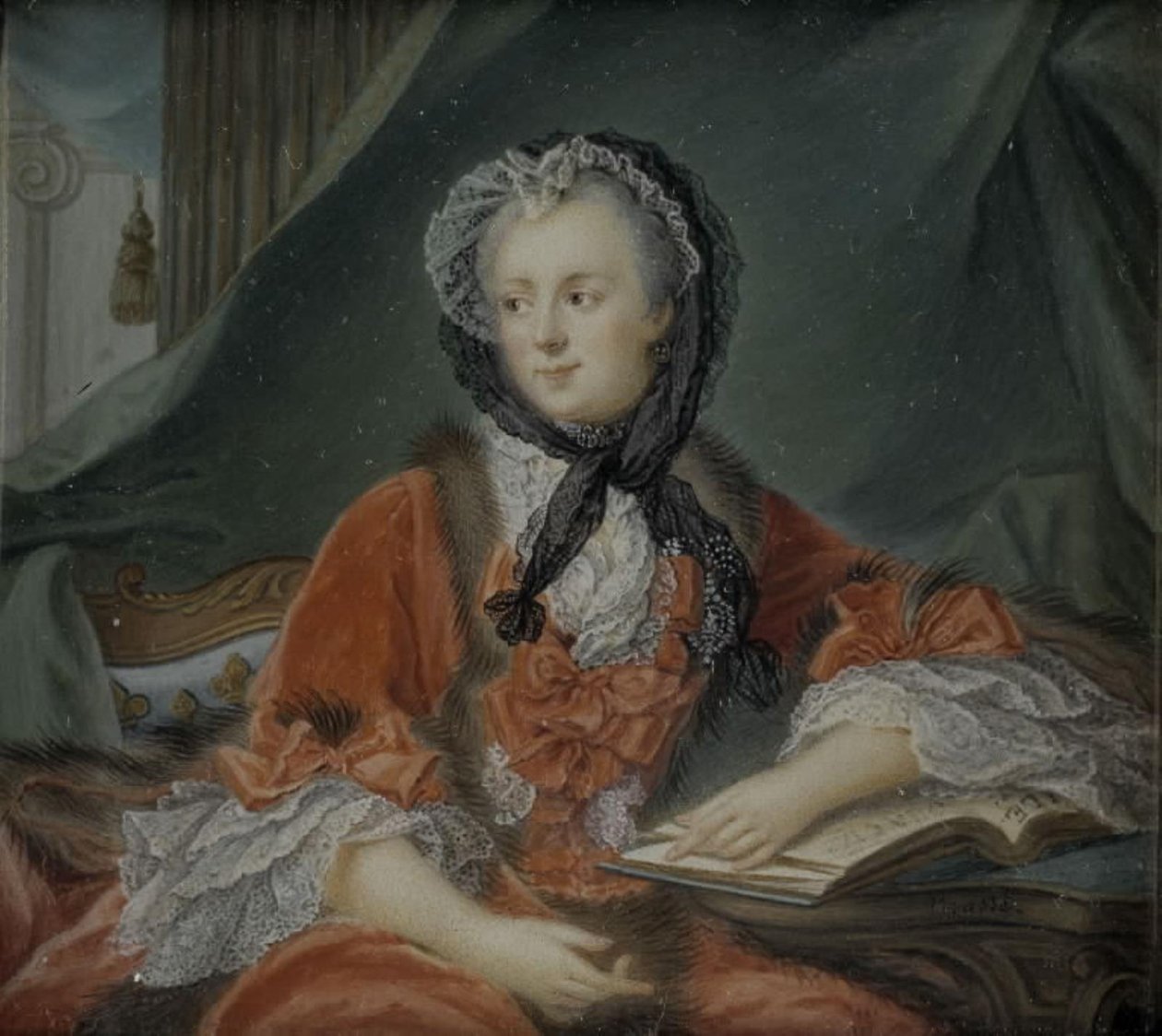 Portrét Marie Leszczinské, královny Francie (1703-1768) od Jean Baptiste Masse