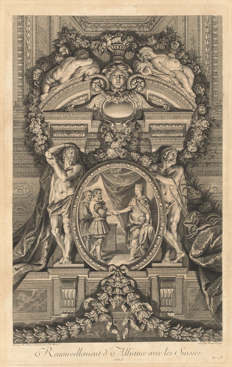 Obnovení spojenectví se Švýcary 1663 [pl. 18] od Jean Baptiste Masse