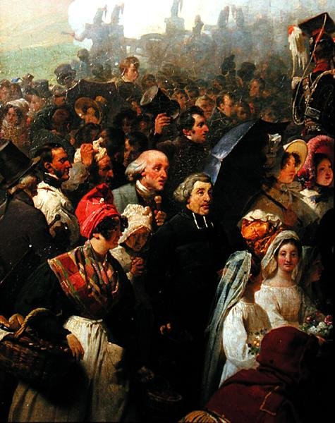 Král Louis-Philippe (1773-1850) na návštěvě starého bojiště Valmy, 8. června 1831 (olej na plátně) (detail) od Jean Baptiste Mauzaisse