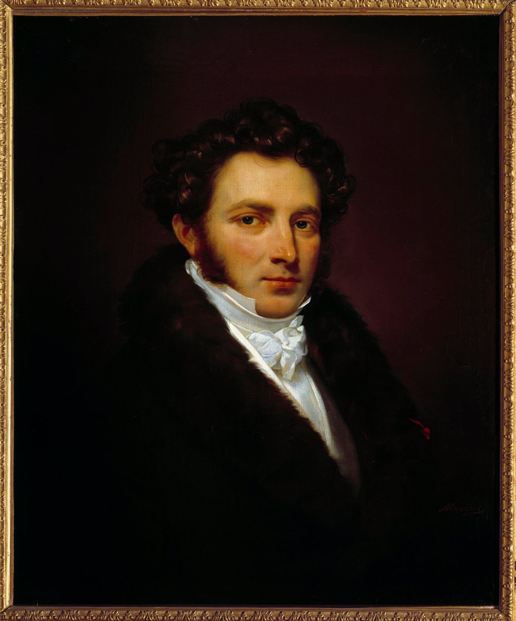 Portrét hraběte Louise Marchanda (1791-1876) první komorník Napoleona I. v letech 1814 až 1821. obraz Mauzaisse Jean Baptiste (1784-1844). h s/t 0,74 x 0,6 m. Malmaison. Zámecké muzeum od Jean Baptiste Mauzaisse