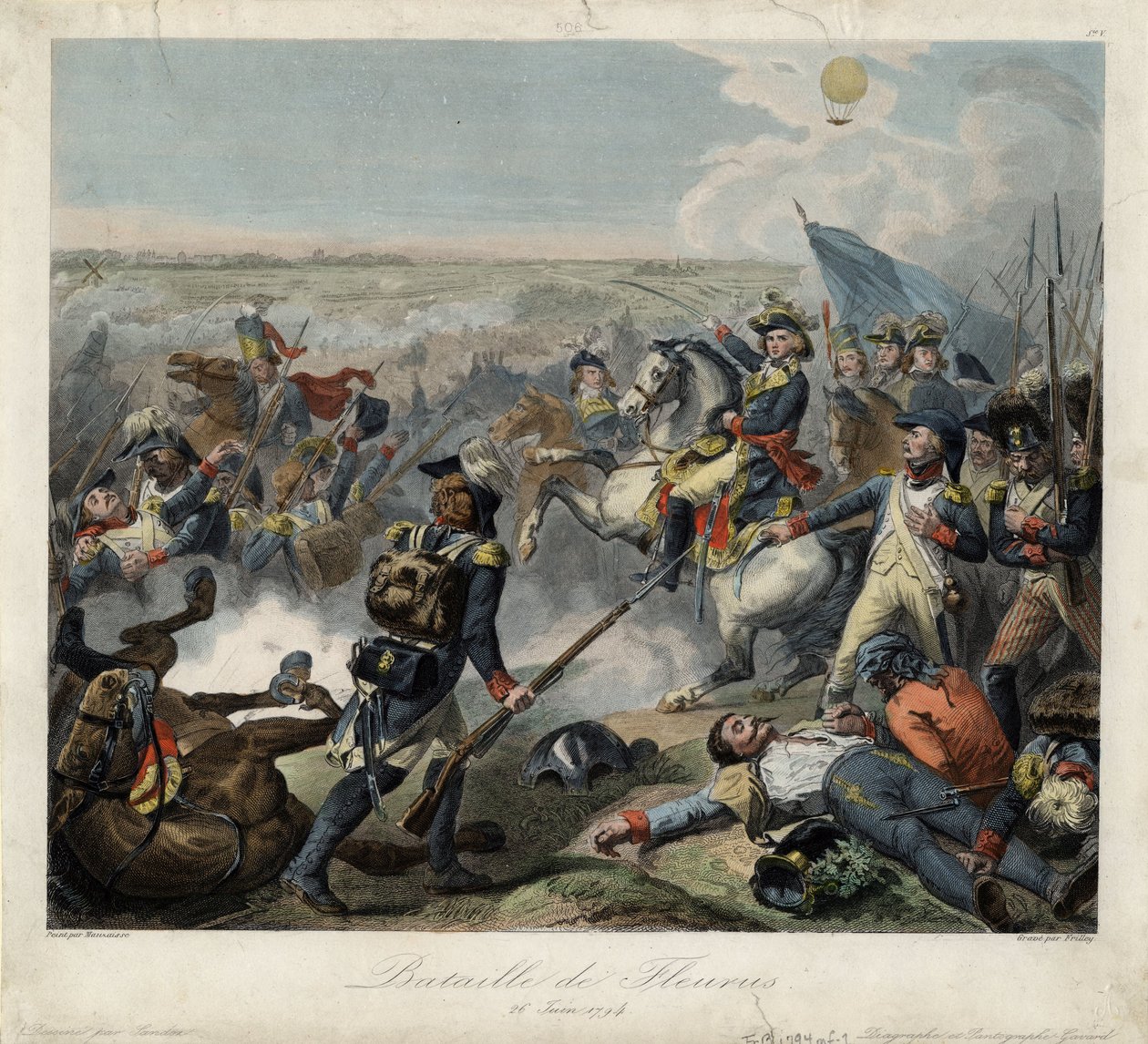 Bitva u Fleurus dne 26. června 1794, 1795 od Jean Baptiste Mauzaisse