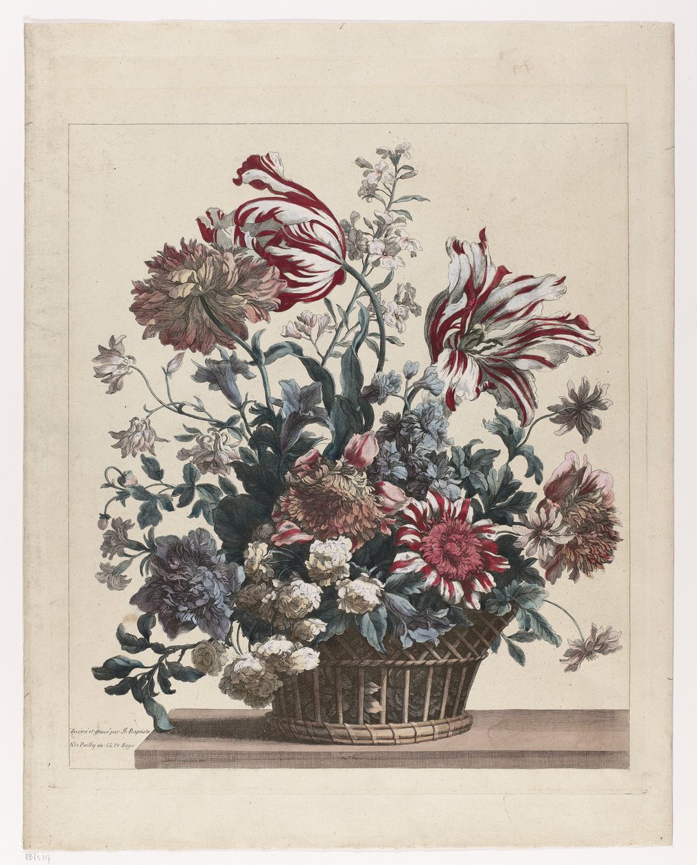 Košík s květinami Bloemenmand od Jean Baptiste Monnoyer