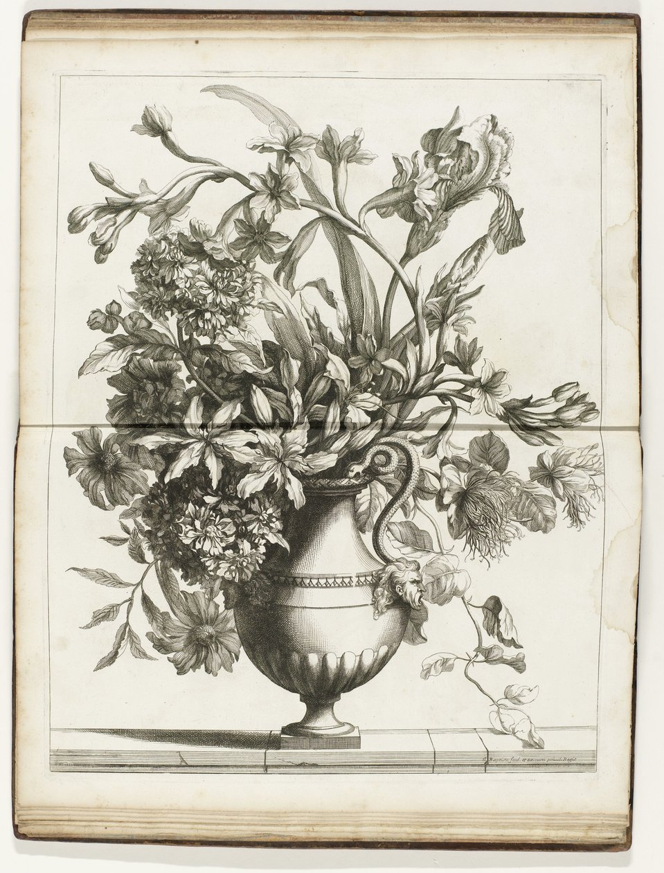Bloemenvaas Knihy několika květinových váz vyrobených podle Natural (název série) od Jean Baptiste Monnoyer