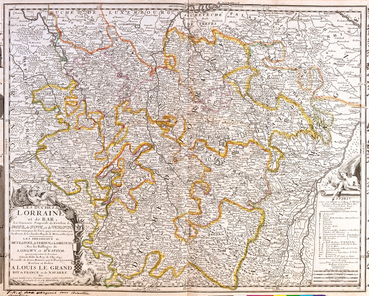Francie (region: Champagne-Ardenne, Lotrinsko, Alsasko, Franche-Comté), Německo (spolková země: Porýní-Falc, Sársko) od Jean-Baptiste Nolin