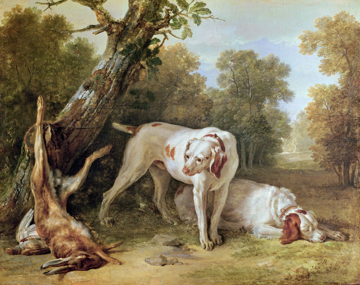 Pes a zajíc od Jean Baptiste Oudry