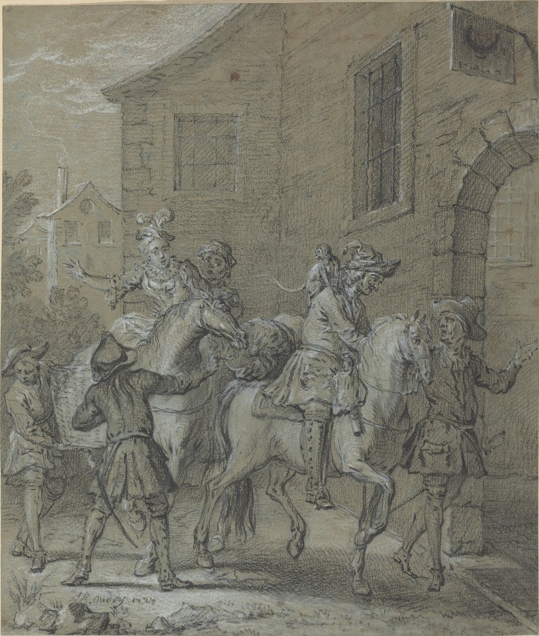 Příchod operátora v hotelnictví od Jean Baptiste Oudry