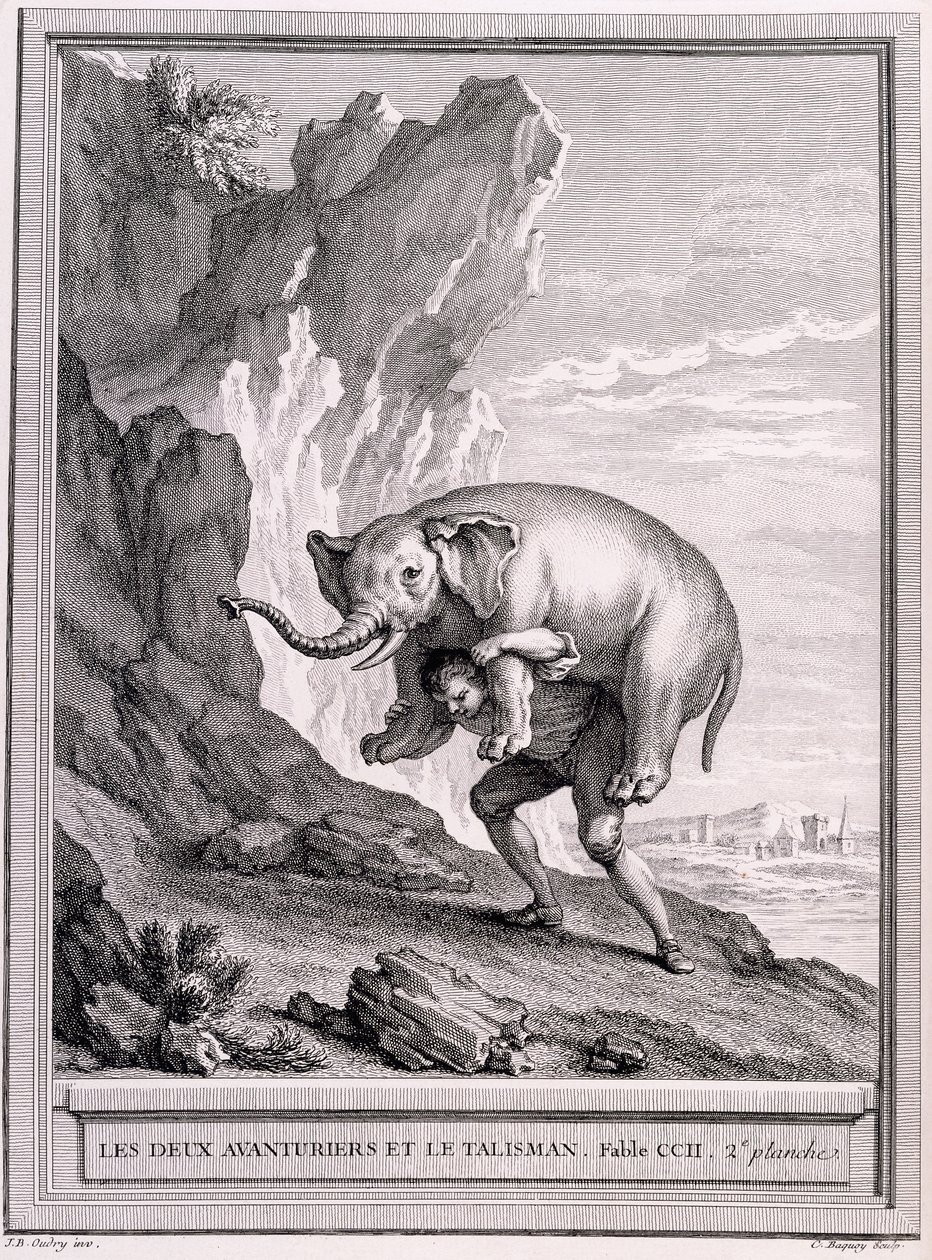 Dva dobrodruzi a talisman, cca 1755-1759 od Jean Baptiste Oudry