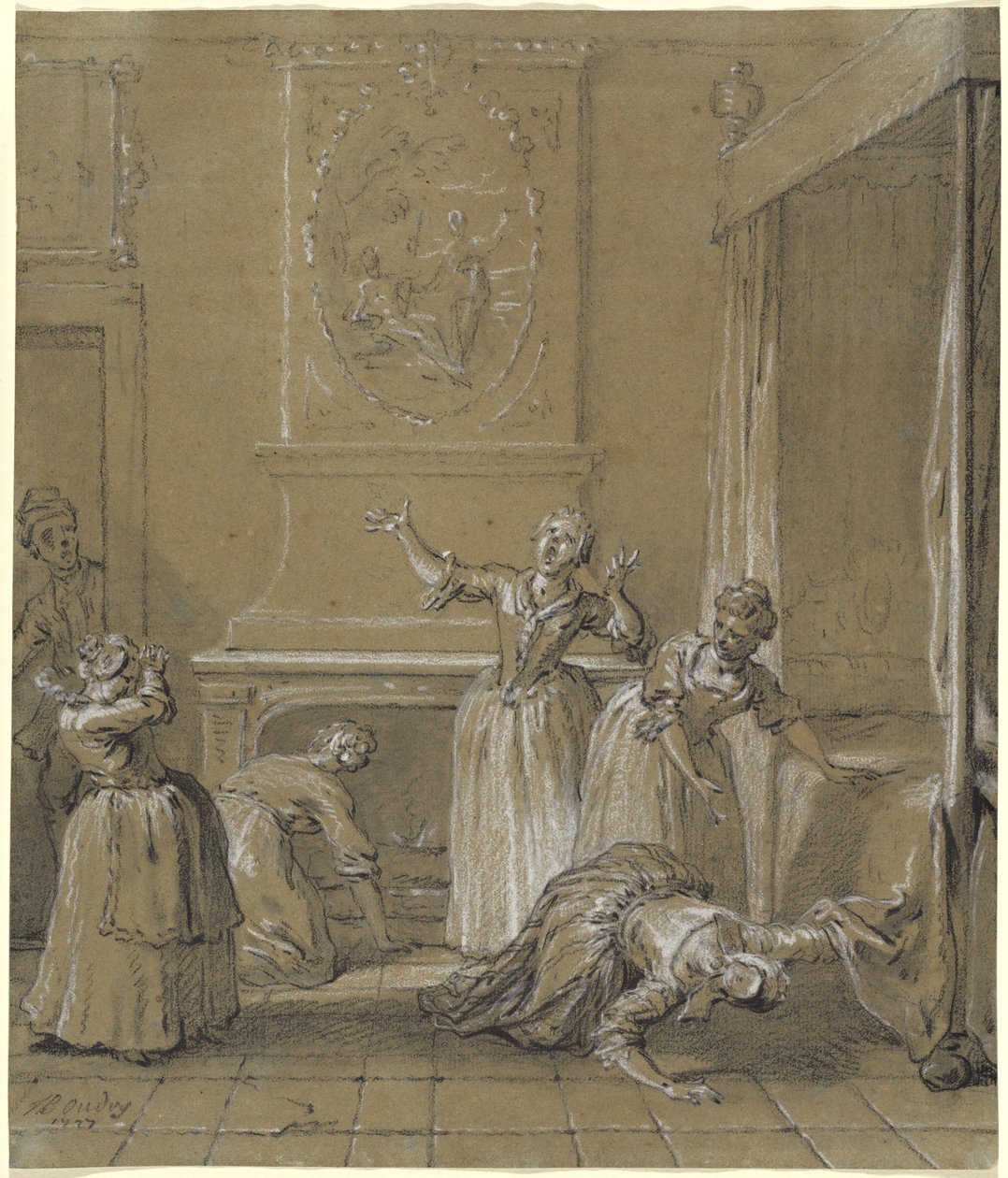 Najdeme mrtvé tělo hostitele, kterého jsme ukryli od Jean Baptiste Oudry