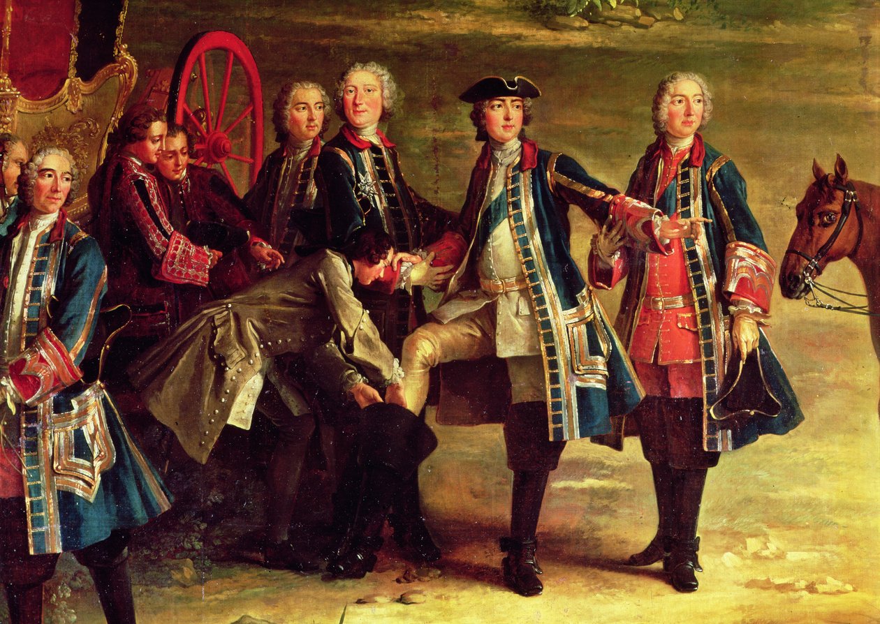 Králova bota, detail ze setkání na lovu Puits-du-Roi v Compiegne (detail 191987) od Jean Baptiste Oudry