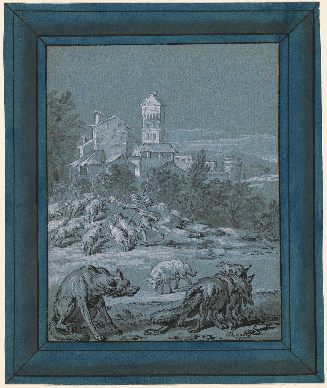 Vlk a liška od Jean Baptiste Oudry